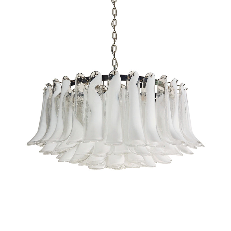 Murano Transparent Glass Petal Chandelier | Korewolamp