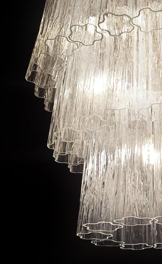 Murano Transparent Glass Tube Chandelier