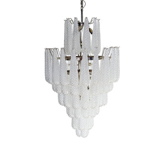 Murano Transparent Petals Glass Chandelier