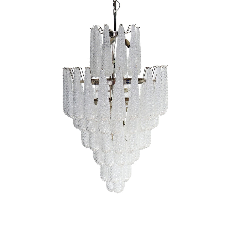 Murano Transparent Petals Glass Chandelier | Korewolamp