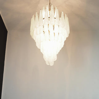 Murano Transparent Petals Glass Chandelier