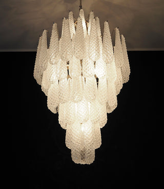 Murano Transparent Petals Glass Chandelier