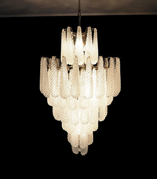 Murano Transparent Petals Glass Chandelier