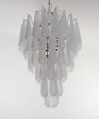 Murano Transparent Petals Glass Chandelier