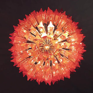 Murano Triedri Prisms Pink Chandelier