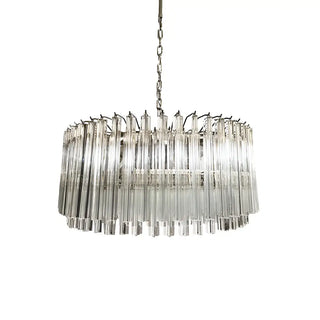 Murano Triedri Round Prisms Transparent Chandelier