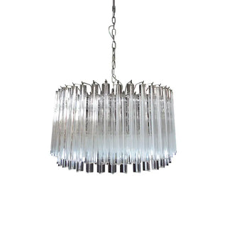 Murano Triedri Round Prisms Transparent Chandelier