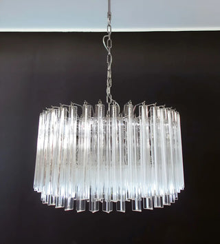 Murano Triedri Round Prisms Transparent Chandelier