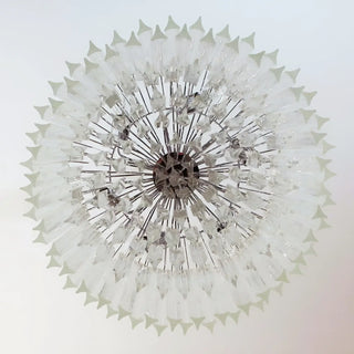 Murano Triedri Round Prisms Transparent Chandelier