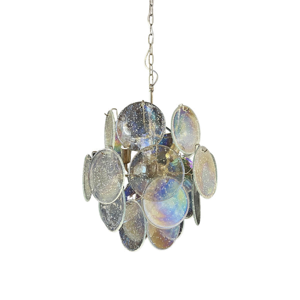 Vintage Murano Iridescent Glass Chandelier