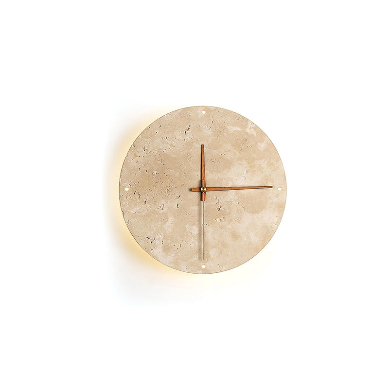 Natural Stone Clock Wall Lamp | Korewolamp