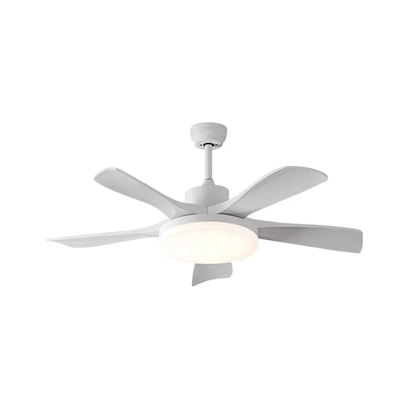 Nordic Fan Blade White Ceiling Fan Light | Korewolamp