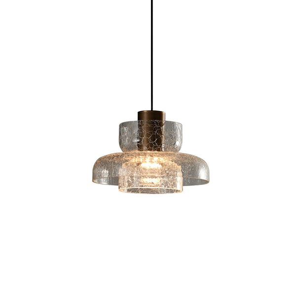 Nordic Gold Crackle Glass Pendant Light