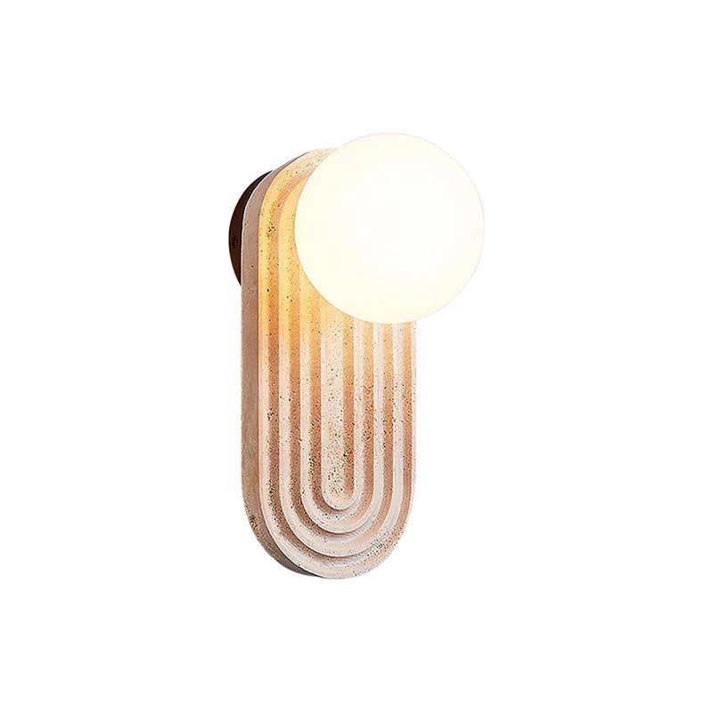 Oval Travertine Trent Wall Lamp | Korewolamp
