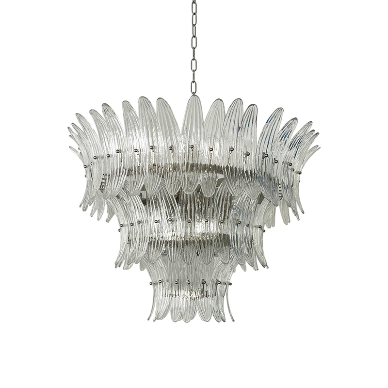 Palm Leaves Transparent Glass Chandelier | Korewolamp