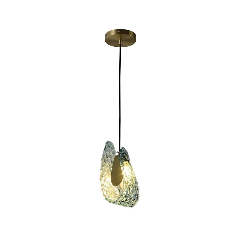 Petal Blue Glass Pendant Light | Korewolamp