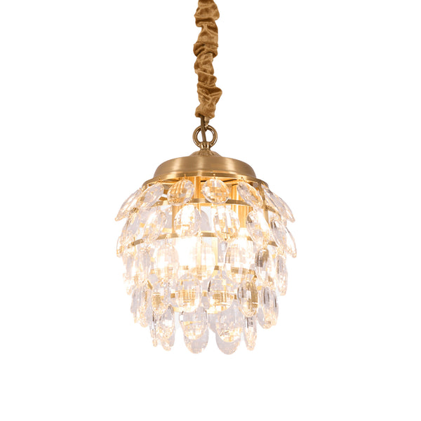 Pine Cone Crystal Pendant Light
