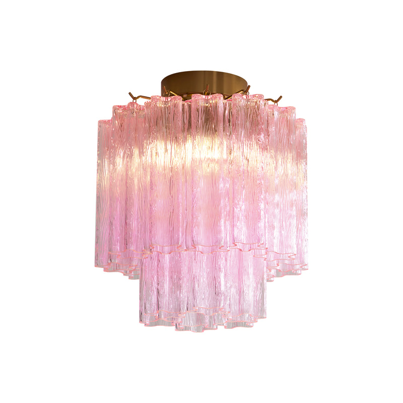Pink Glass Tubes Murano Ceiling Lamp | Korewolamp