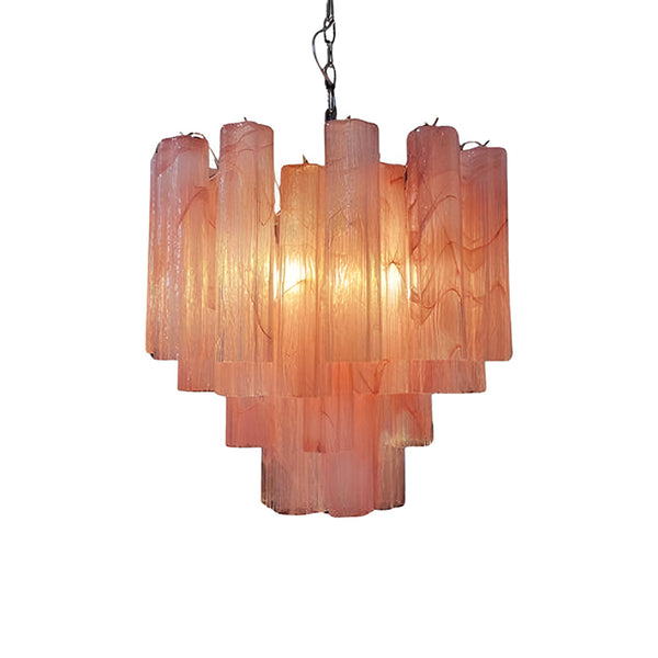 Pink Murano Glass Tronchi Chandelier