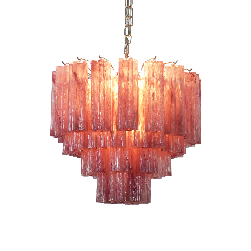 Star Shaped Tube Red Clouds Glass Chandelier | Korewolamp