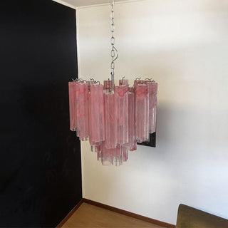 Pink Murano Glass Tronchi Chandelier