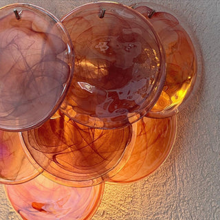 Pink Vintage Murano Glass Wall Lamp