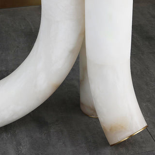 Piped Alabaster Floor Lamp
