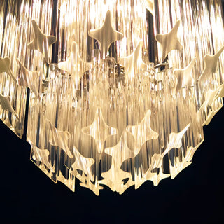 Quadriedri Murano Prisms Transparant Chandelier