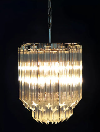 Quadriedri Murano Prisms Transparant Chandelier