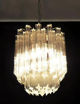 Quadriedri Murano Prisms Transparant Chandelier