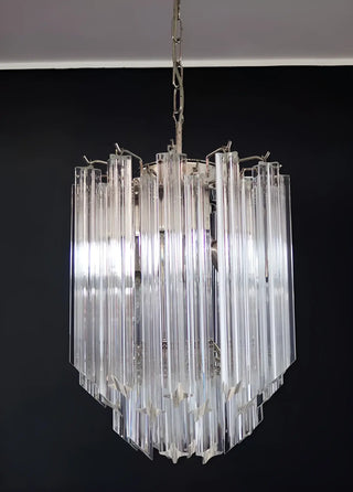 Quadriedri Murano Prisms Transparant Chandelier