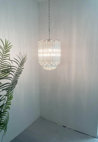 Quadriedri Murano Prisms Transparant Chandelier