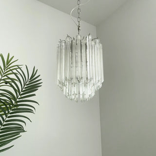 Quadriedri Murano Prisms Transparant Chandelier