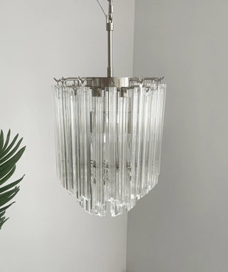 Quadriedri Murano Prisms Transparant Chandelier