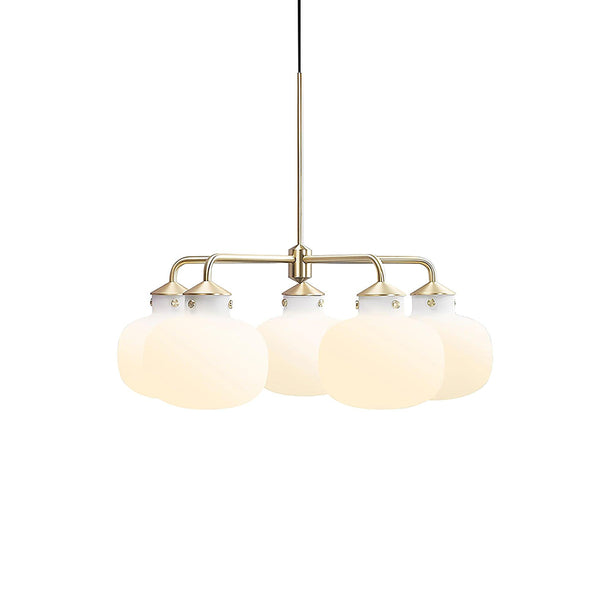 Modern Raito Opal Glass Chandelier