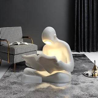 Reading Human Sculpture Floor Lamp