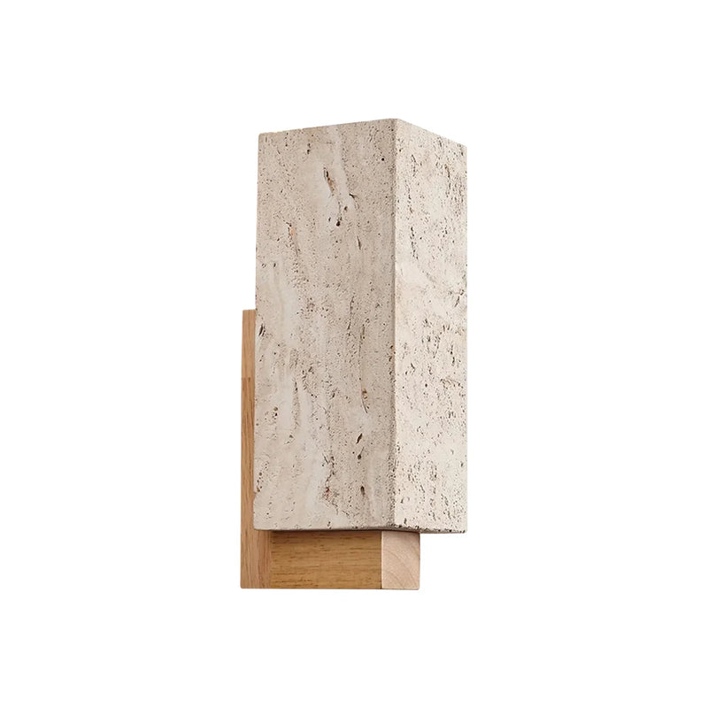 Rectangle Travertine Terra Form Wall Sconce | Korewolamp