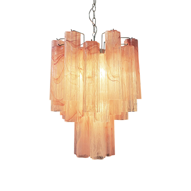 Red Cloud-Patterned Glass Chandelier | Korewolamp