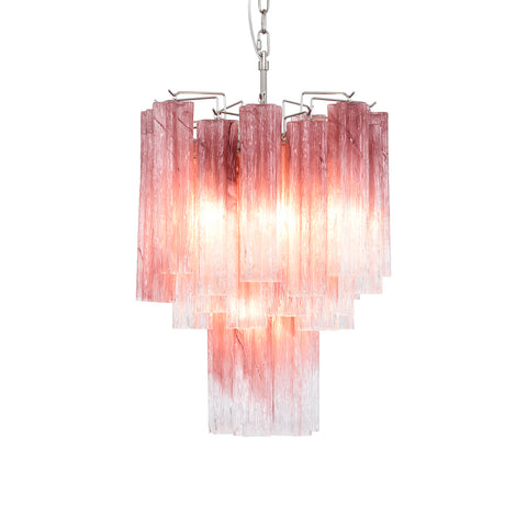Gradient Red Murano Glass Tube Chandelier | Korewolamp