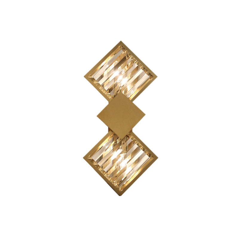 Rhombus Gold Crystal Wall Light | Korewolamp