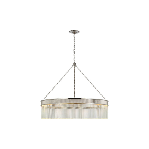 Ribbed Glass Ring Chandelier