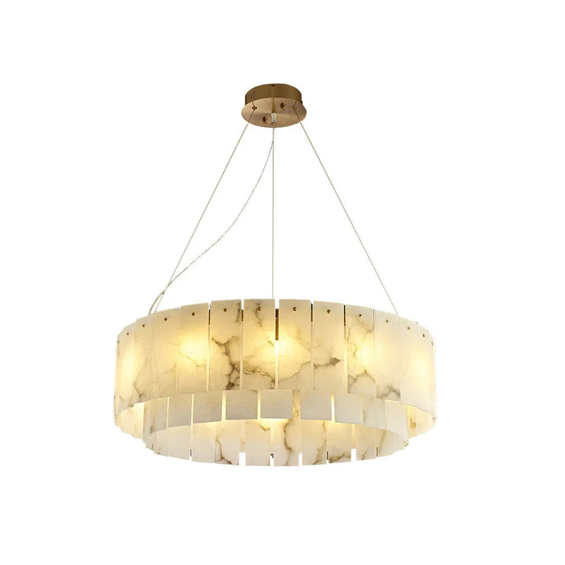 Rectangular Alabaster Round Chandelier | Korewolamp