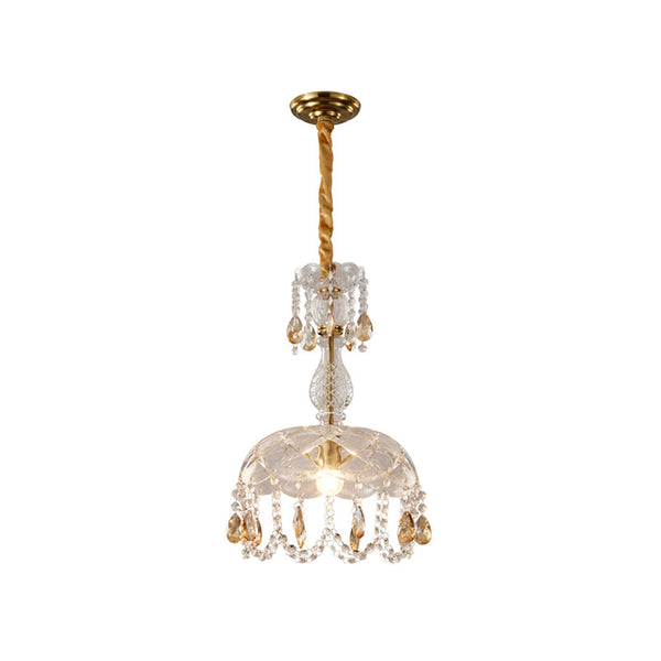 Rondelle Crystal Flower Pendant lamp