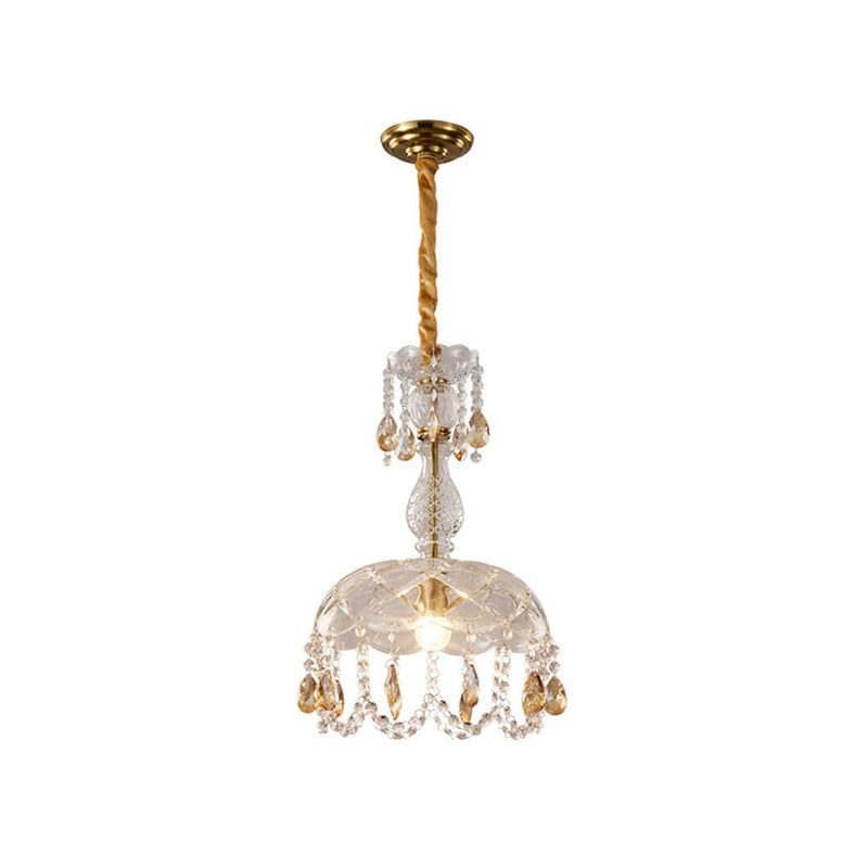 Rondelle Crystal Flower Pendant Lamp | Korewolamp
