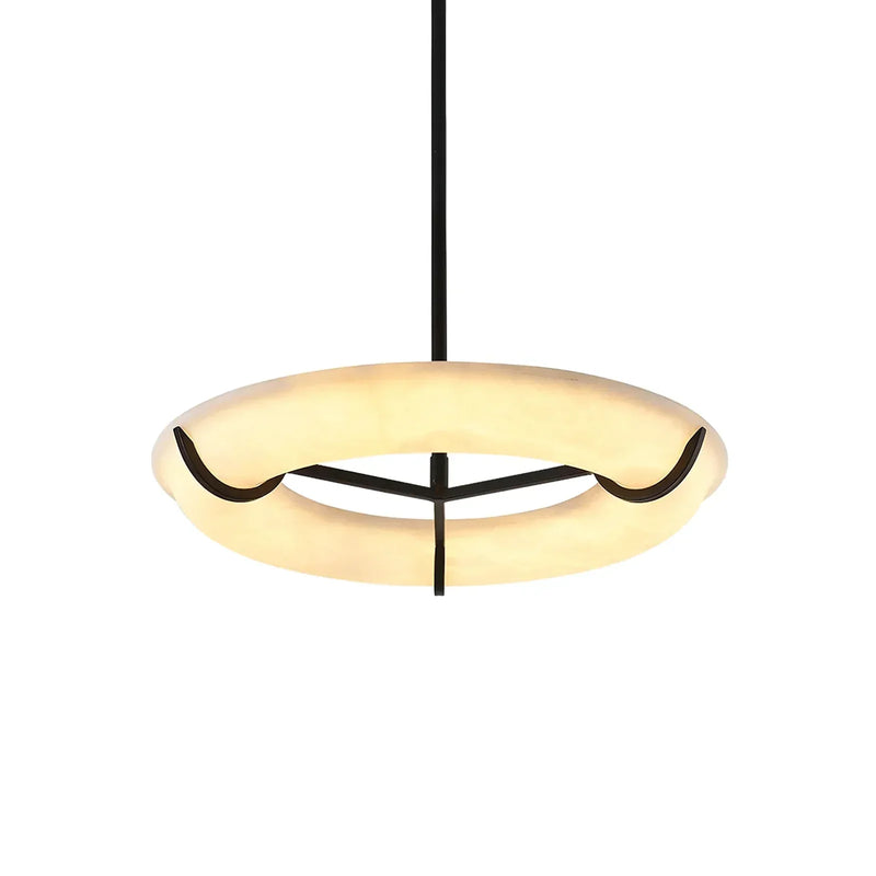 Round Carve Alabaster Pendant Light | Korewolamp