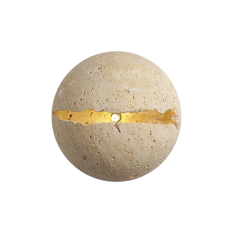 Round Crackle Travertine Wall Lamp | Korewolamp