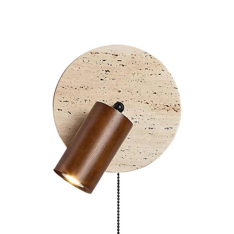 Round Miadi Travertine Wall Lamp | Korewolamp