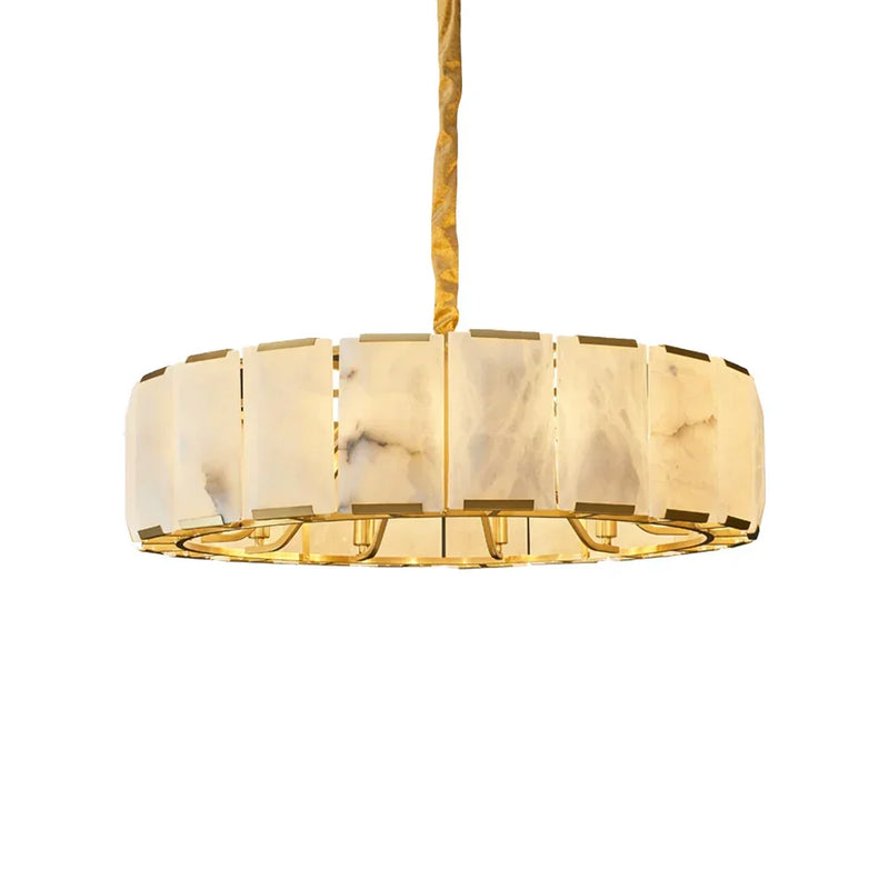 Round Modern Alabaster Chandelier | Korewolamp