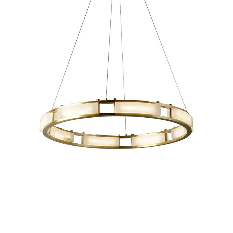 Round Qatar Modern Alabaster Chandelier | Korewolamp