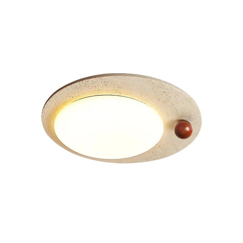 Round Travertine Luno Arte Ceiling Light | Korewolamp